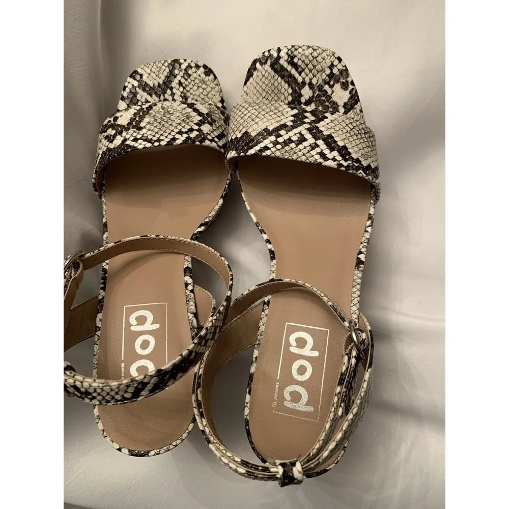 Pop Casen Snakeskin Strappy Heels Size 8 M Women club brand new with tags no box